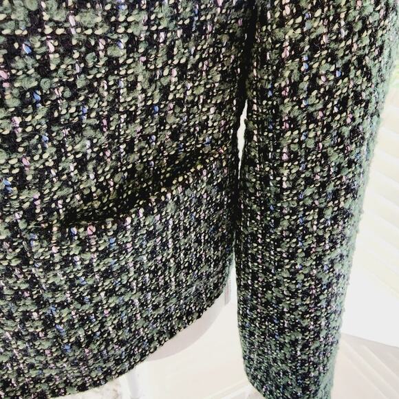 TALBOTS NEW GREEN/BLUE PLAID LINED JACKET SIZE 8P - Picture 7 of 8